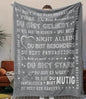 Personalisierte Kuscheldecke   "An meinen Sohn" von Mama