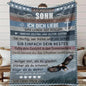 Personalisierte Kuscheldecke   "An meinen Sohn" von Mama