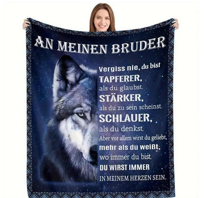 Persönliche Kuscheldecke "An meinen Bruder"