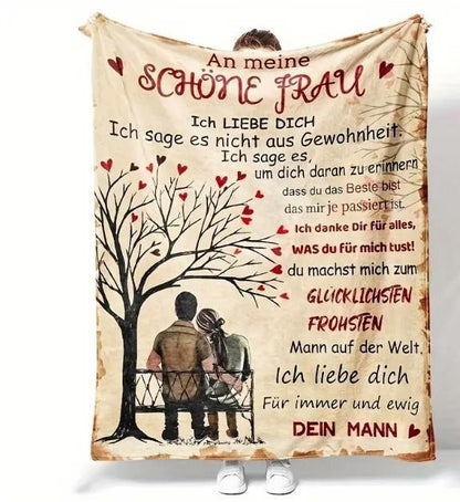Persönliche Kuscheldecke "An meinen Frau"