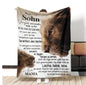 Persöhnliche Kuscheldecke "An meinen Sohn von Mama"