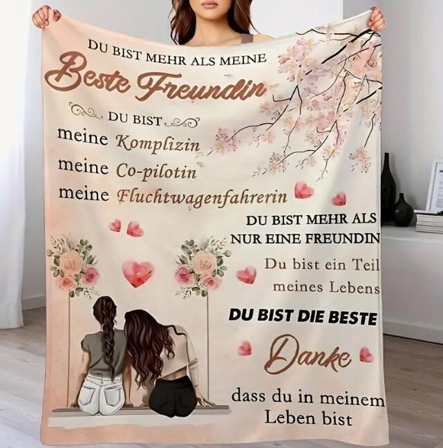 Persönliche Kuscheldecke "An Meine Freundin"