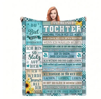 Persönliche Kuscheldecke "An meine Tochter von Papa"
