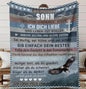 Persönliche Kuscheldecke "An meinen Sohn von Papa"