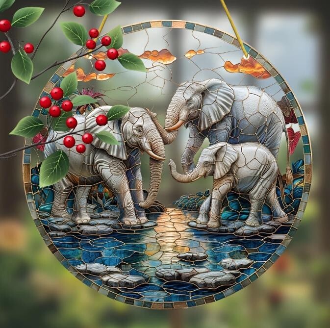 Tiere Landschaften u Natur Fensterdekoration Hängebild Fensterbild Sonnenfänger