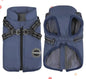 Hundemantel wasserdicht in Blau mit Geschirrfunktion XS–2XL