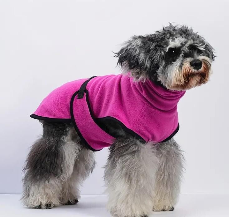 Fleece Hundemantel Pullover Pullover Outfit Jacke Hoodie gr.Hunde Trockenmantel
