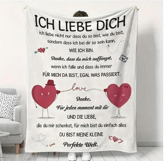 Persönliche Kuscheldecke "An meinen Frau"
