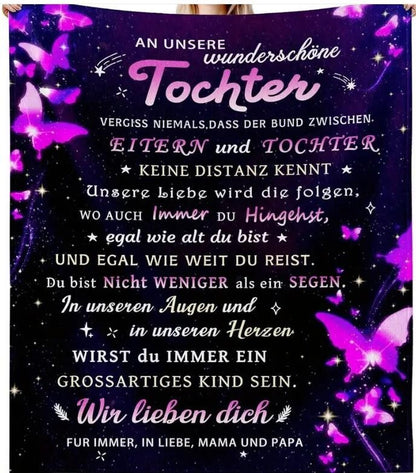 Persönliche Kuscheldecke "An unsere Tochter von Mama und Papa