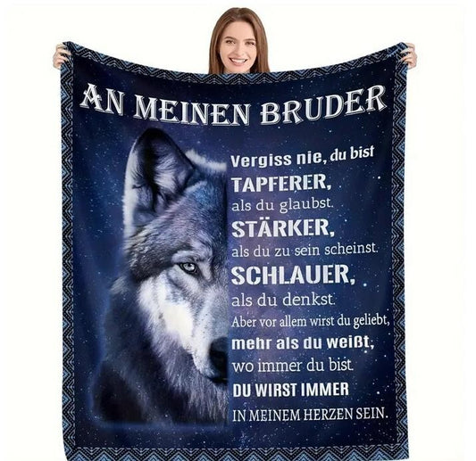 Persönliche Kuscheldecke "An meinen Bruder"
