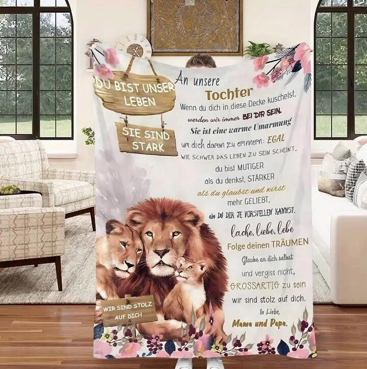Persönliche Kuscheldecke "An unsere Tochter von Mama und Papa