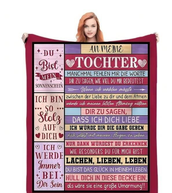 Persönliche Kuscheldecke "An meine Tochter von Papa"