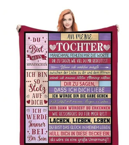 Persönliche Kuscheldecke "An meine Tochter von Papa"