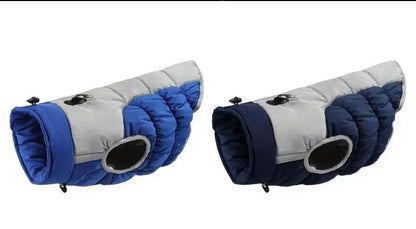Hundemantel für große Hunde Wintermantel Blau-Grau XL–6XL