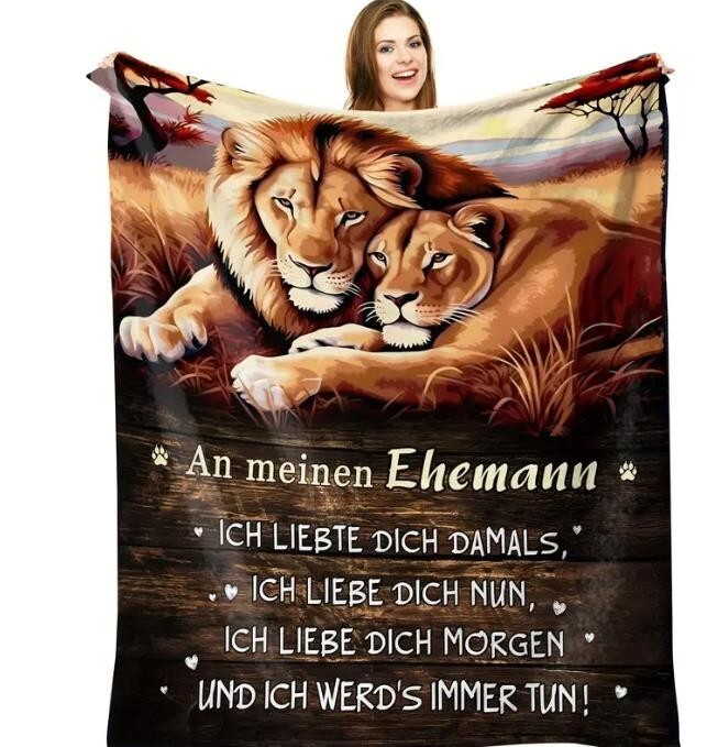 Persöhnliche Kuscheldecke "An meinen Mann"