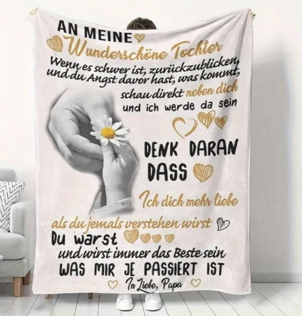 Persönliche Kuscheldecke "An meine Tochter von Papa"