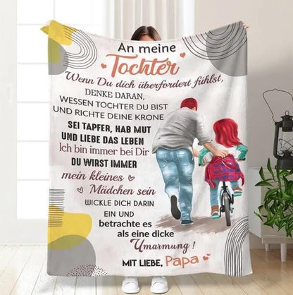 Persönliche Kuscheldecke "An meine Tochter von Papa"