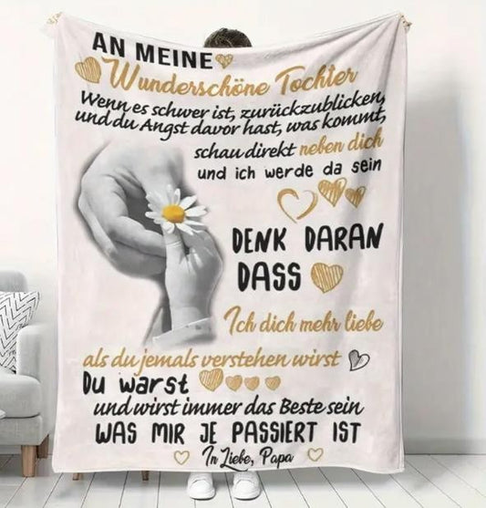 Persönliche Kuscheldecke "An meine Tochter von Papa"