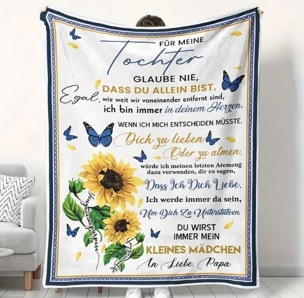 Persönliche Kuscheldecke "An meine Tochter von Papa"