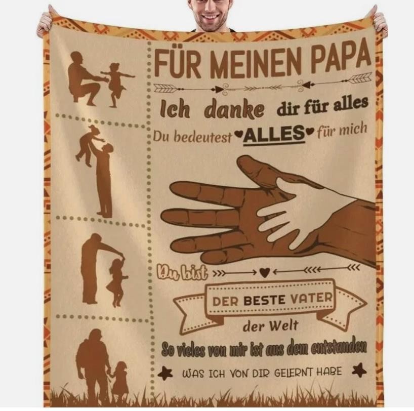 Personalisierte Kuscheldecke "An meinen Papa"