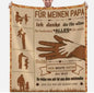 Personalisierte Kuscheldecke "An meinen Papa"