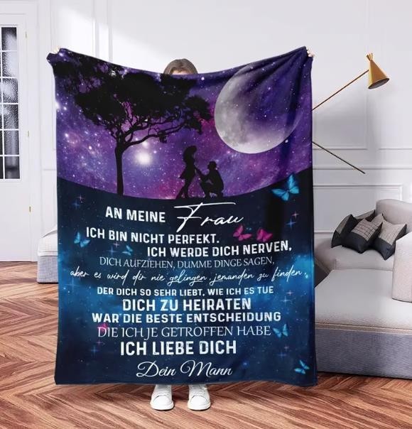 Persönliche Kuscheldecke "An meinen Frau"