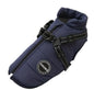 Hundemantel wasserdicht in Blau mit Geschirrfunktion XS–2XL