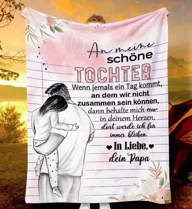Persönliche Kuscheldecke "An meine Tochter von Papa"
