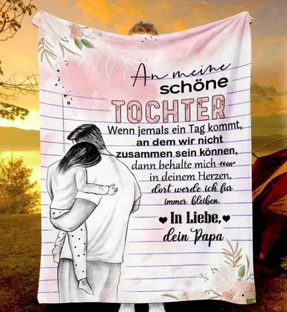 Persönliche Kuscheldecke "An meine Tochter von Papa"