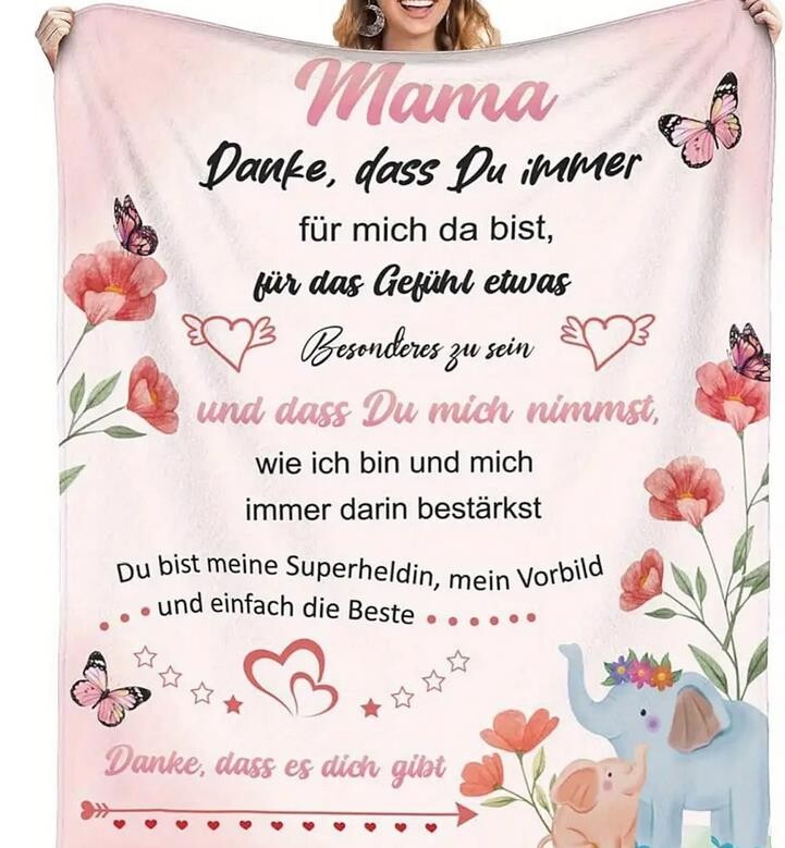 Persönliche Kuscheldecke "An meine Mama"