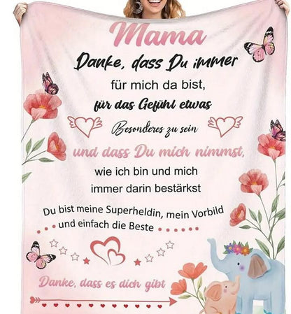 Persönliche Kuscheldecke "An meine Mama"