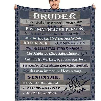 Persönliche Kuscheldecke "An meinen Bruder"