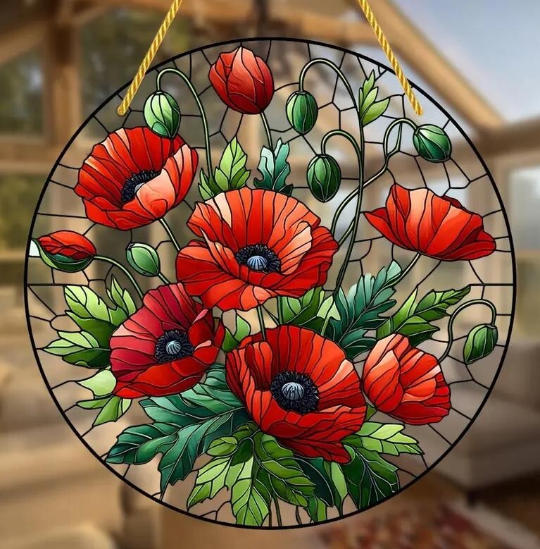 Tiere Landschaften u Natur Fensterdekoration Hängebild Fensterbild Sonnenfänger