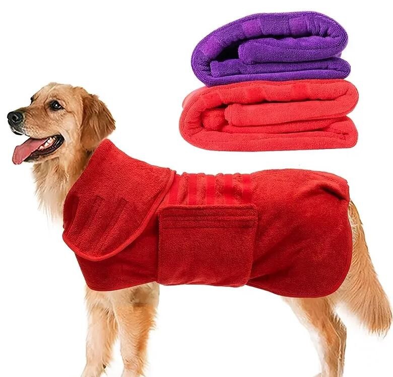 Hundebademantel Haustiermantel Bademantel für Hunde