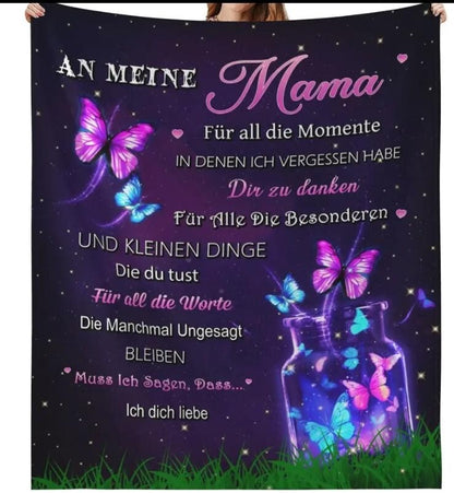 Persönliche Kuscheldecke "An meine Mama"