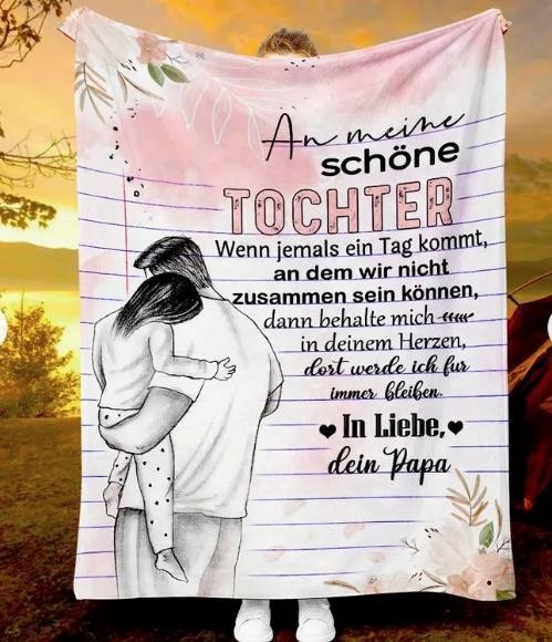 Persönliche Kuscheldecke "An meine Tochter von Papa"
