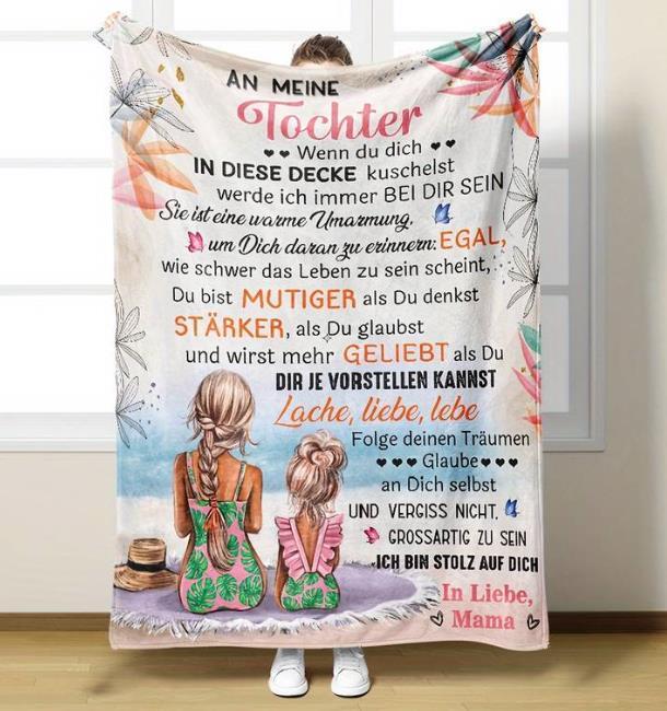 Persönliche Kuscheldecke "An meine Tochter von Mama"