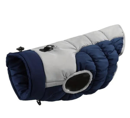 Hundemantel für große Hunde Wintermantel Blau-Grau XL–6XL