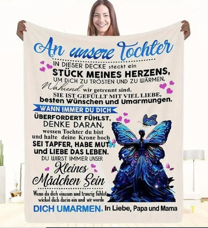 Persönliche Kuscheldecke "An unsere Tochter von Mama und Papa