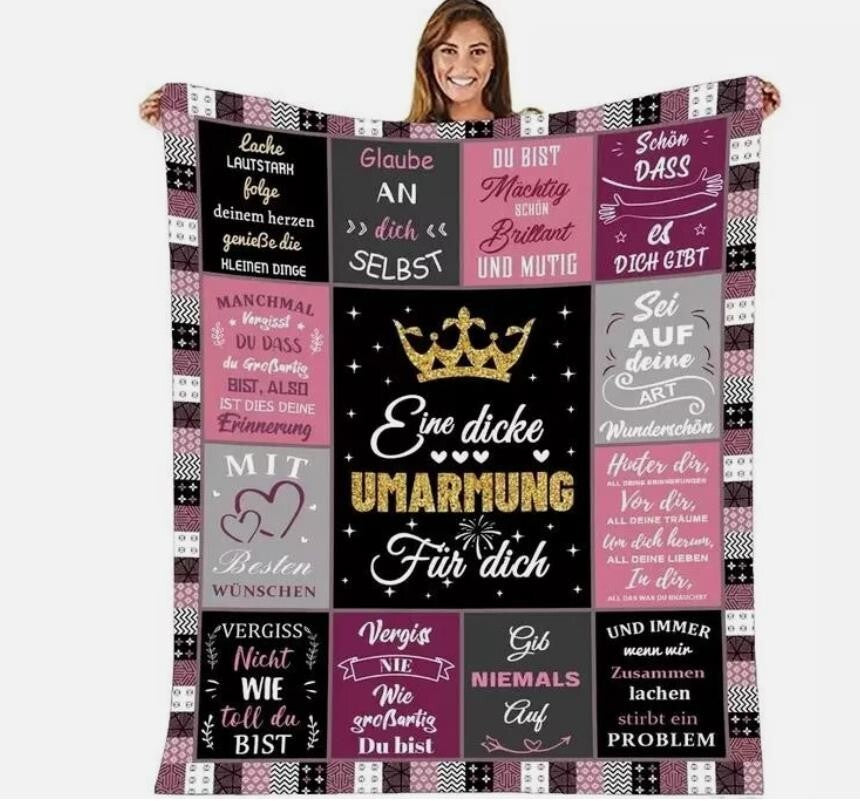Persönliche Kuscheldecke "An meine Tochter von Papa"