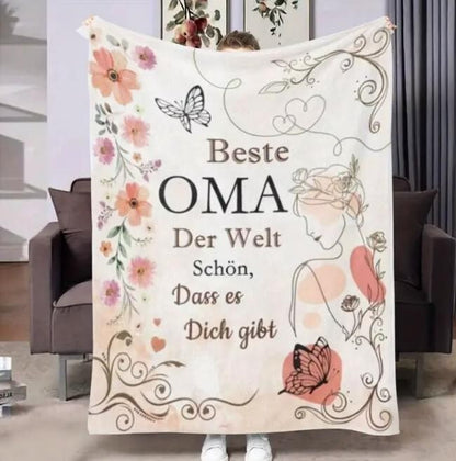 Persöhnliche Kuscheldecke "An meine Oma"