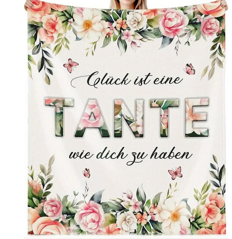 Persöhnliche Kuscheldecke "An meine Tante"