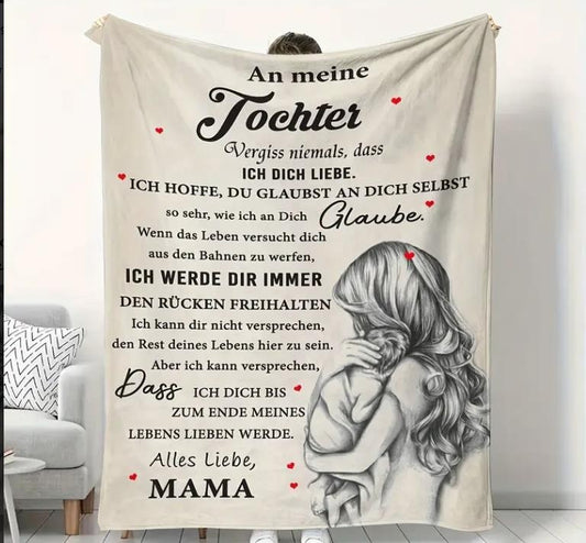 Persönliche Kuscheldecke "An meine Tochter von Mama"
