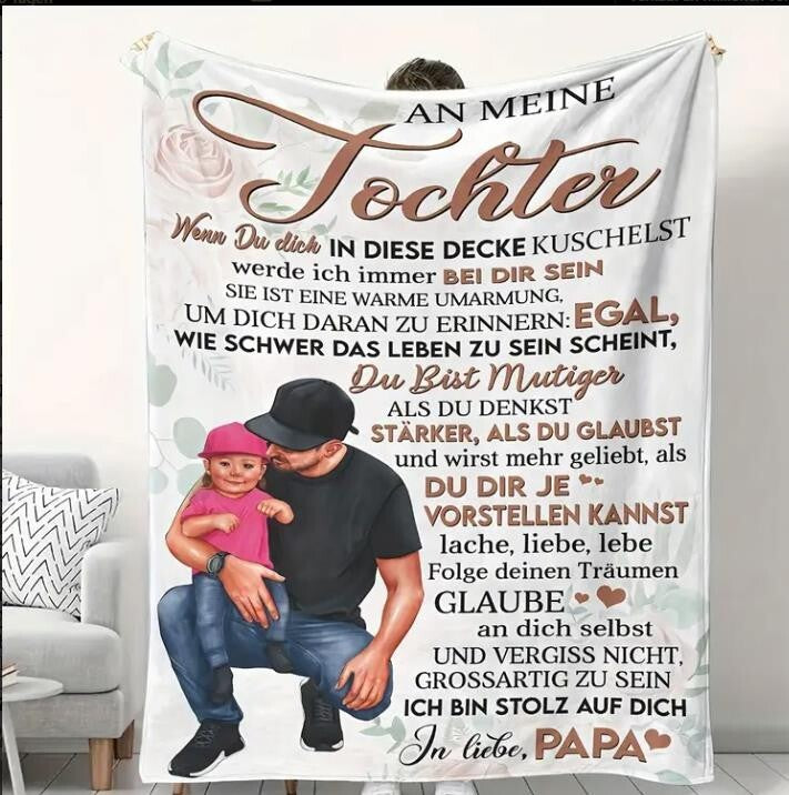 Persönliche Kuscheldecke "An meine Tochter von Papa"