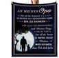 Persönliche Kuscheldecke "An meinen Opa"