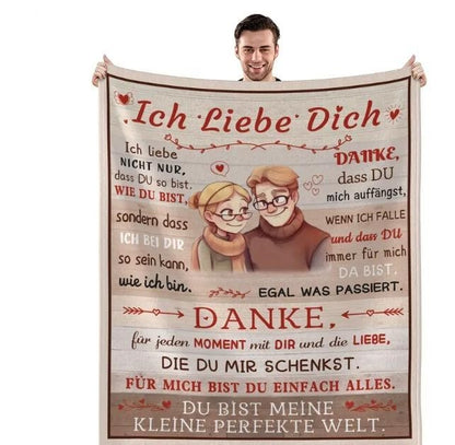 Persöhnliche Kuscheldecke "An meinen Mann"