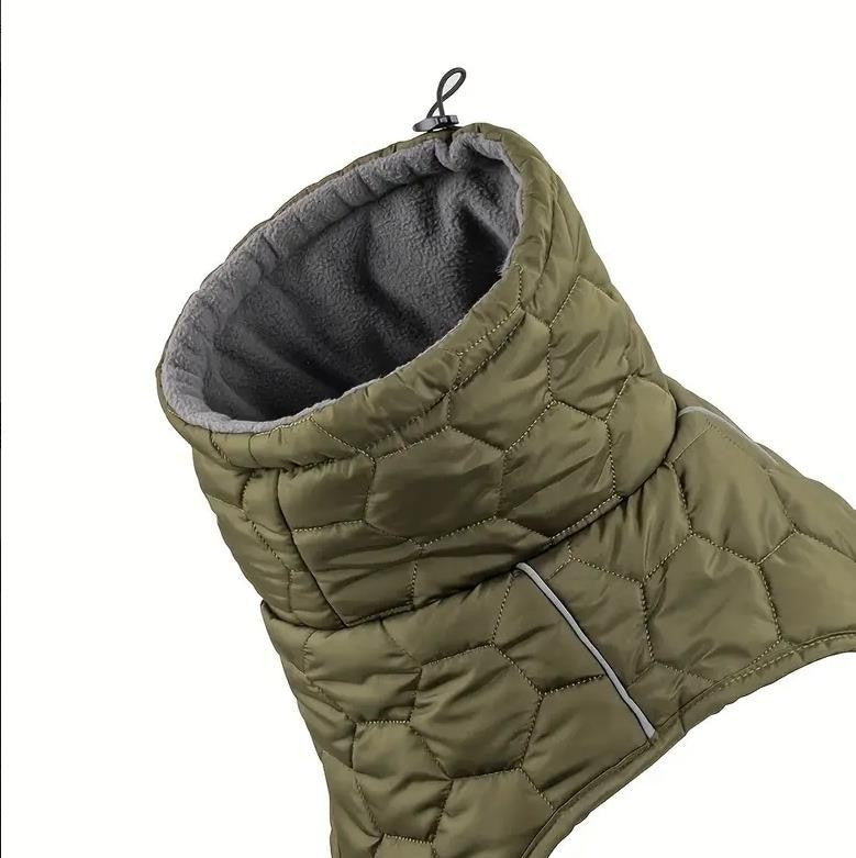 Hundemantel Winter wasserdicht warm Navy mit Nähten, edel – verschiedene Größen
