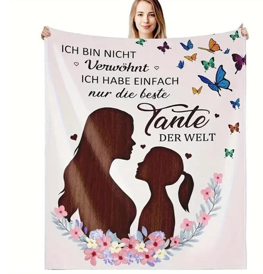 Persöhnliche Kuscheldecke "An meine Tante"