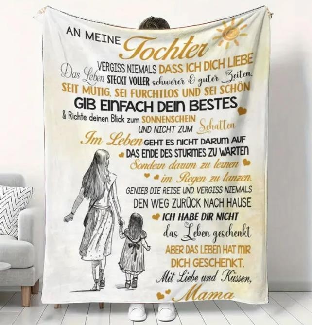 Persönliche Kuscheldecke "An meine Tochter von Mama"