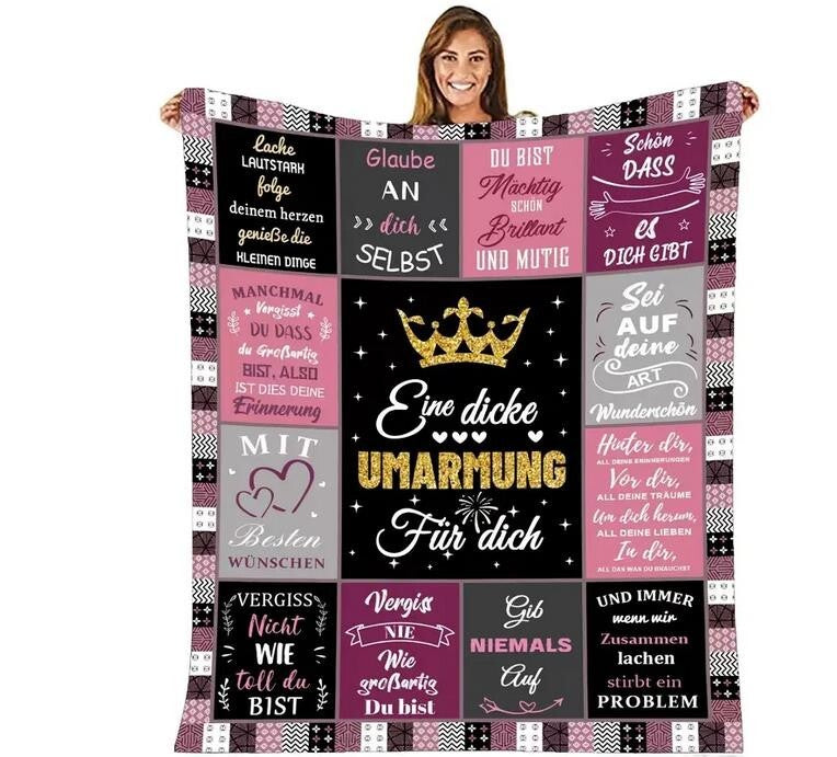 Persönliche Kuscheldecke "An meine Tochter von Mama"